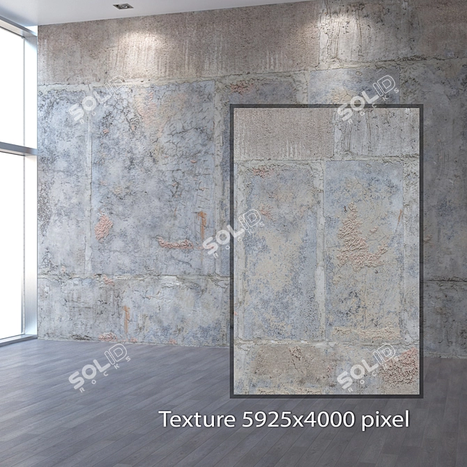 Seamless 4K Concrete Wall Texture 3D model image 2