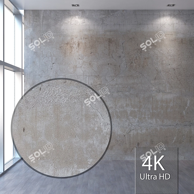 Seamless Concrete Texture: 4K Resolution 3D model image 1