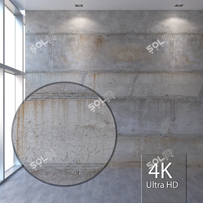 Seamless Concrete Texture 3D model image 1