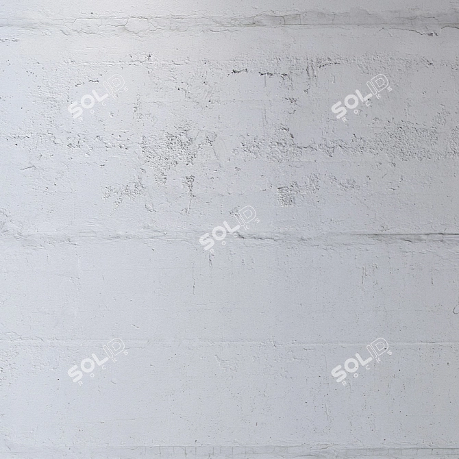 Seamless 4K Concrete Wall 3D model image 3