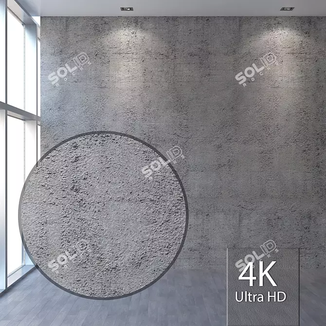 Title: Seamless 4K Concrete Wall Texture 3D model image 1