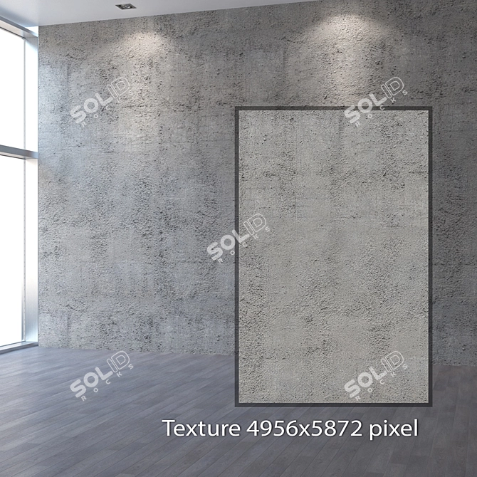 Title: Seamless 4K Concrete Wall Texture 3D model image 2