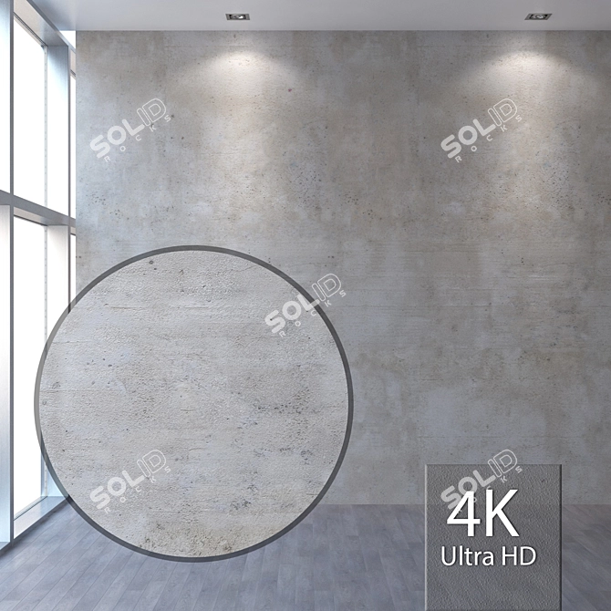 Seamless Concrete Texture 3D model image 1