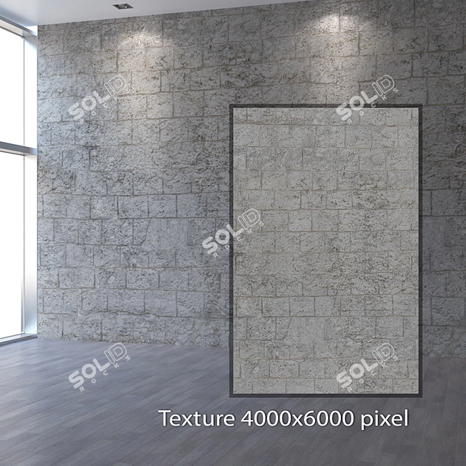 Seamless 4K Facade Plaster 3D model image 2