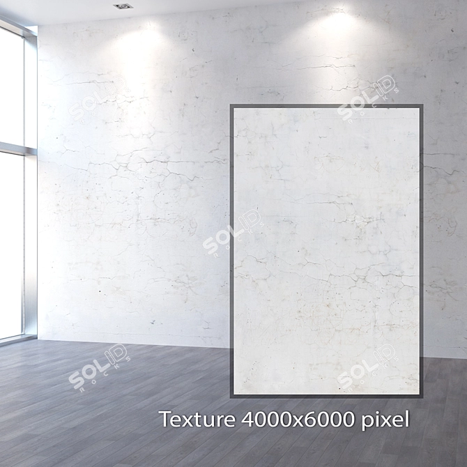 Cracked Wall Texture 4K 3D model image 2