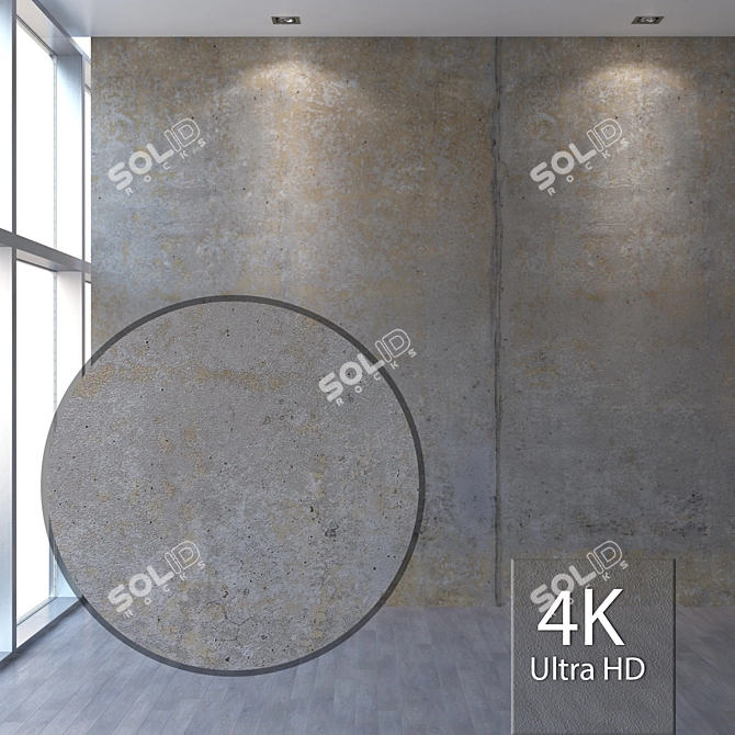 Seamless 4K Concrete Texture 3D model image 1