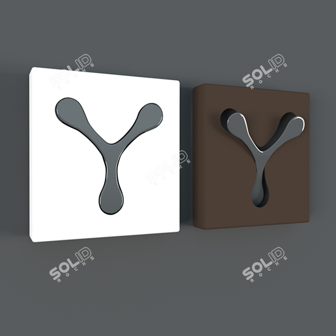 Elegant Modern Coat Rack: Spoon White Uno 3D model image 1
