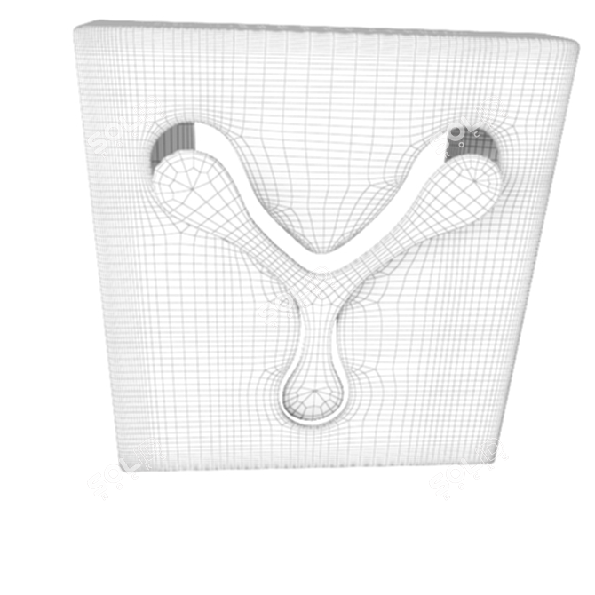 Elegant Modern Coat Rack: Spoon White Uno 3D model image 3