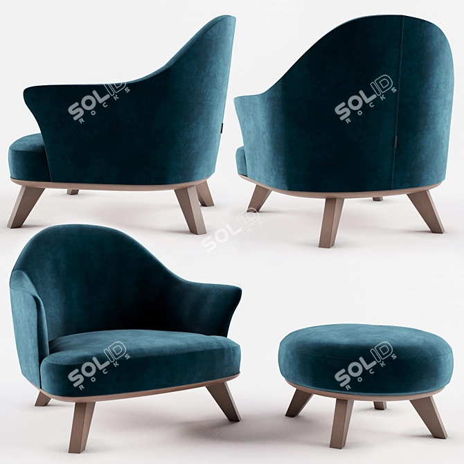 Elegant Desiree Alasia Chair 3D model image 1