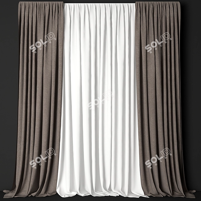 Russian-English Translation Needed! Write Unique 5-Word Title for Curtain_39 3D model image 1