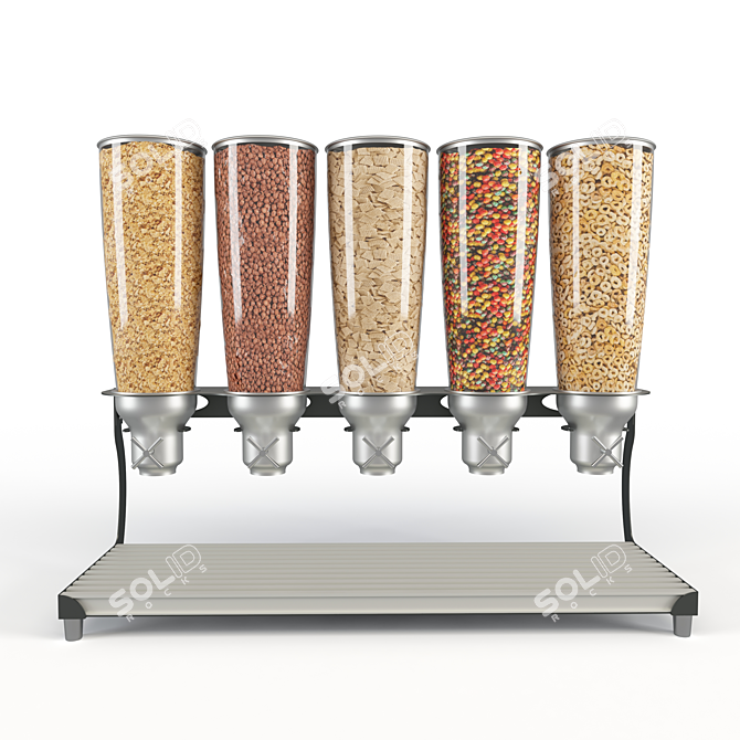 5-Canister Cereal Dispenser by IDM 3D model image 2