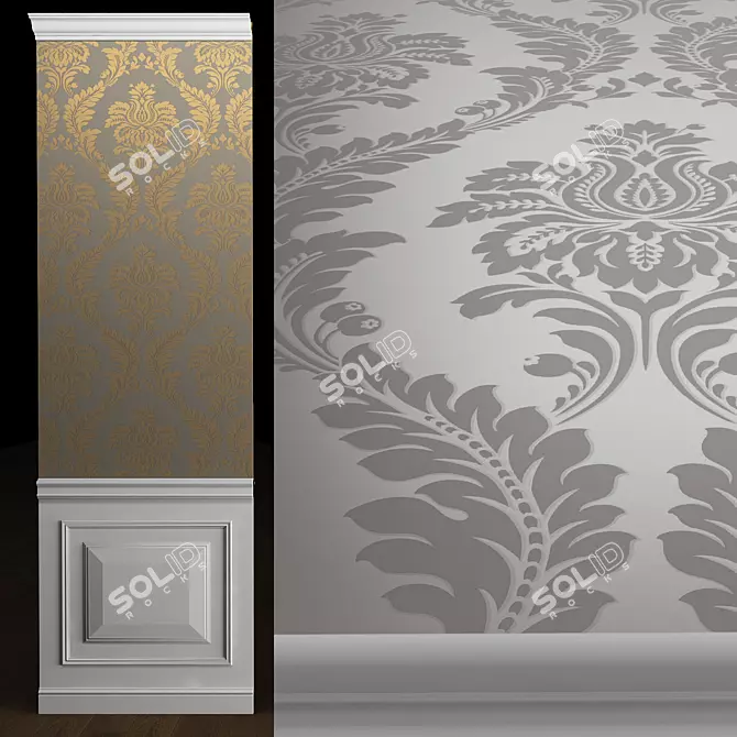 Persian Chic Grandeco Wallpaper 3D model image 1