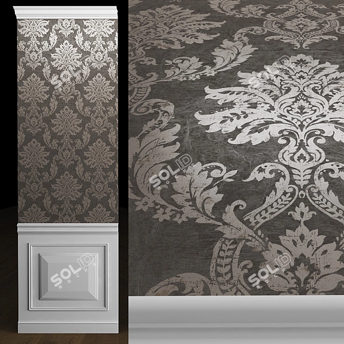 Elegant Persian Chic Wallpaper 3D model image 1