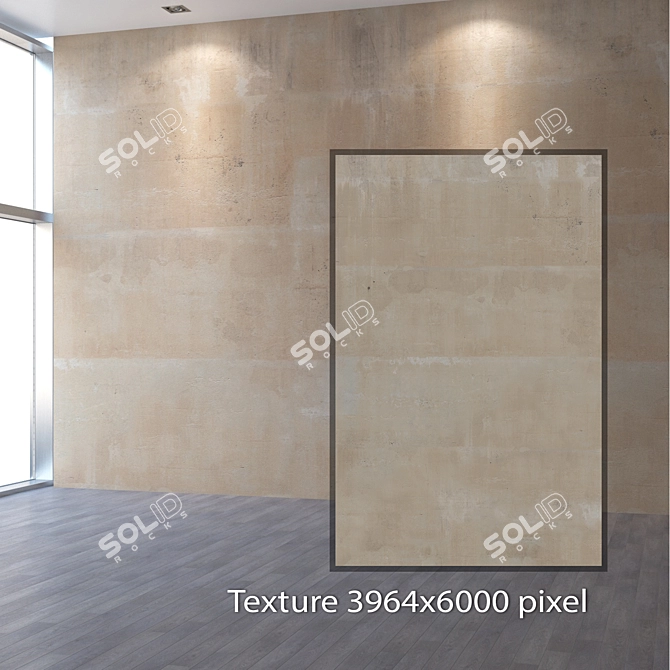 Seamless 4K Concrete Wall Texture 3D model image 2