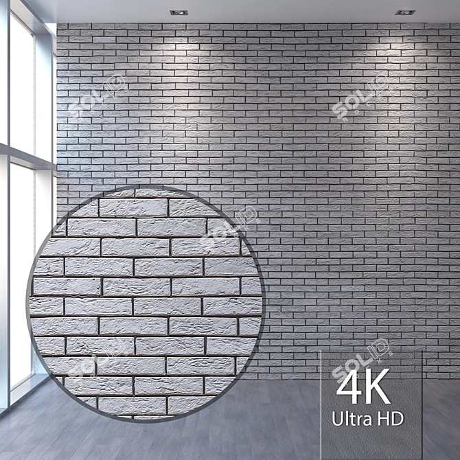 Title: Seamless White Bricklaying Texture 3D model image 1