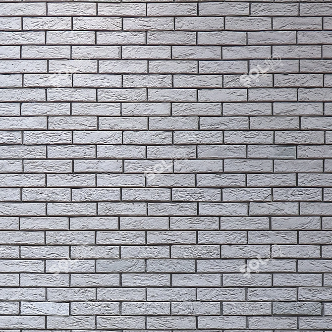 Title: Seamless White Bricklaying Texture 3D model image 3