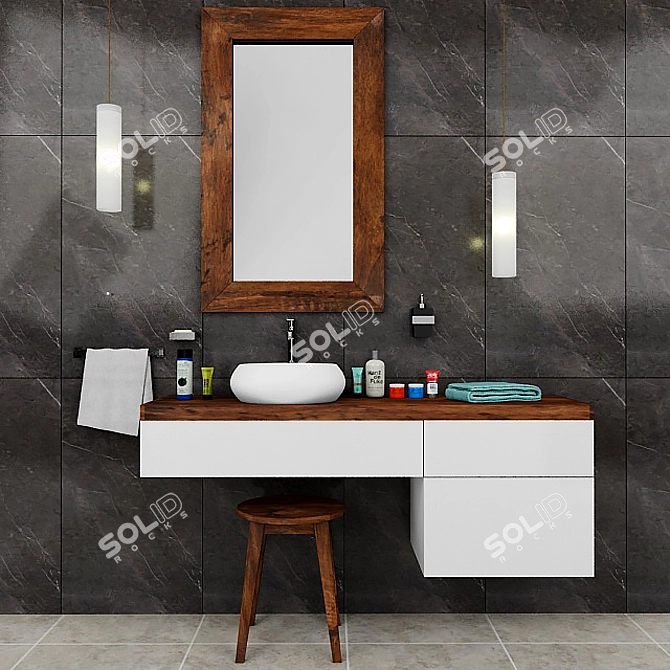 Bath Bliss Bathroom Furniture 3D model image 1