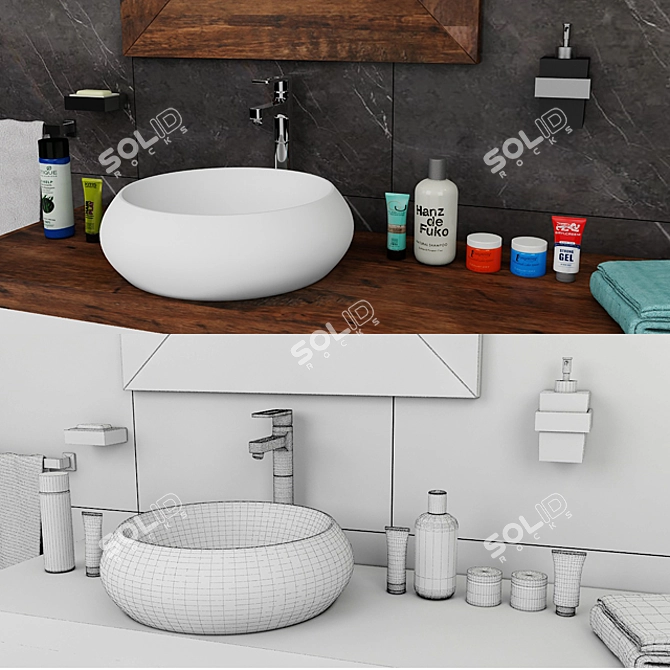 Bath Bliss Bathroom Furniture 3D model image 2