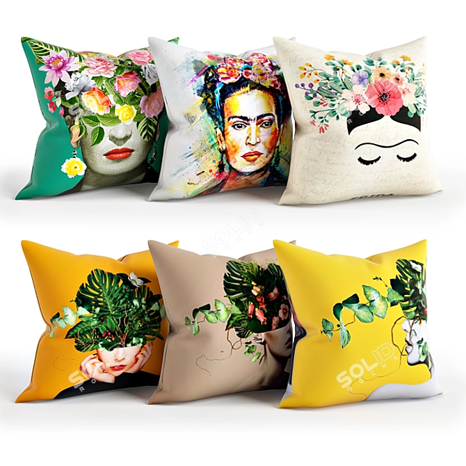 Society6 Women Pillow Set - 45x45cm 3D model image 1
