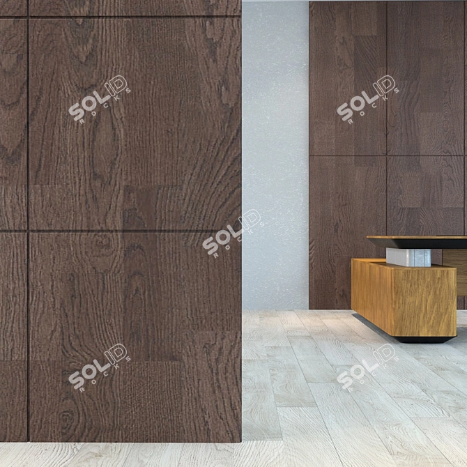 Versatile Wood Panel for Seamless Interiors 3D model image 2