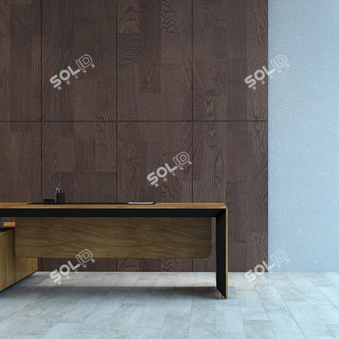 Versatile Wood Panel for Seamless Interiors 3D model image 3