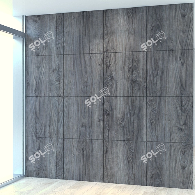 Versatile Wood Panel for Interior Design. 3D model image 1