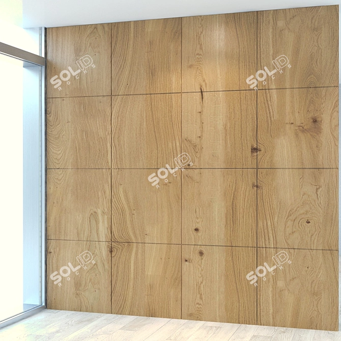 Title: Wooden Panel - Natural Design Solution 3D model image 1