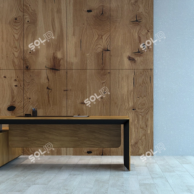 Title: Versatile Wood Panel for Seamless Interior Design 3D model image 3