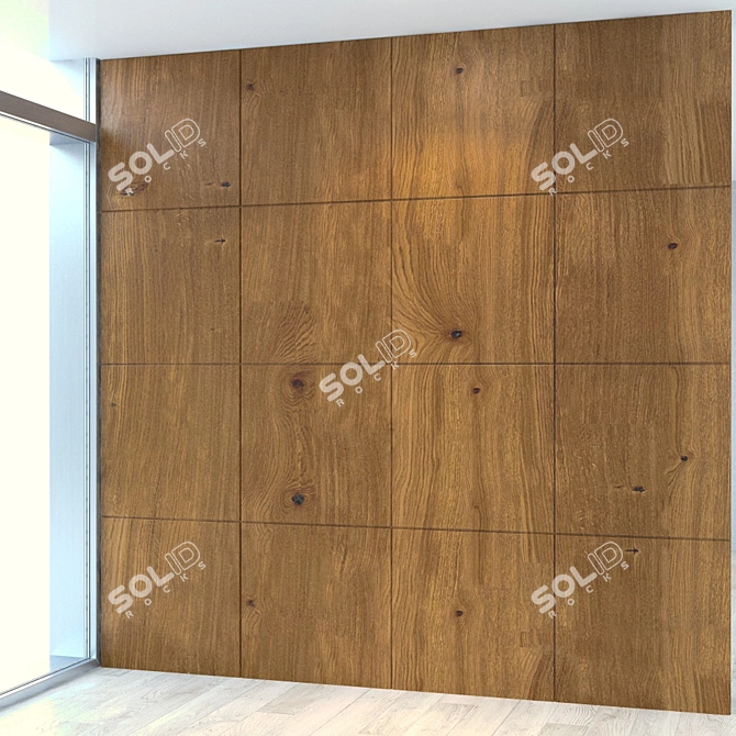 Wood Panel 26: Versatile, Customizable, Natural Wood 3D model image 1