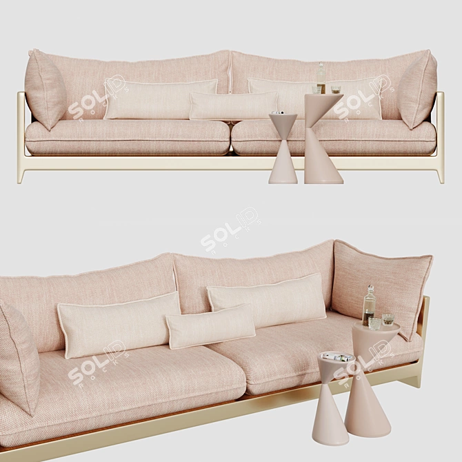 Corona Outdoor Sofa Set 3D model image 1