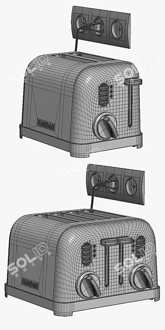 Cuisinart Classic Toasters: High-Quality Toasting with Sleek Design 3D model image 3