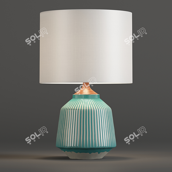 Title: Ripple Ceramic Table Lamp - John Lewis 3D model image 1