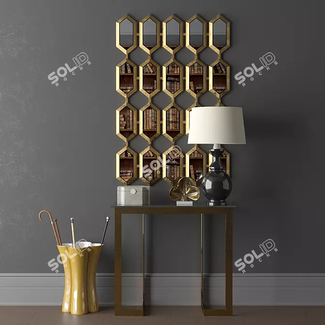 Decorative Console Set 3D model image 1