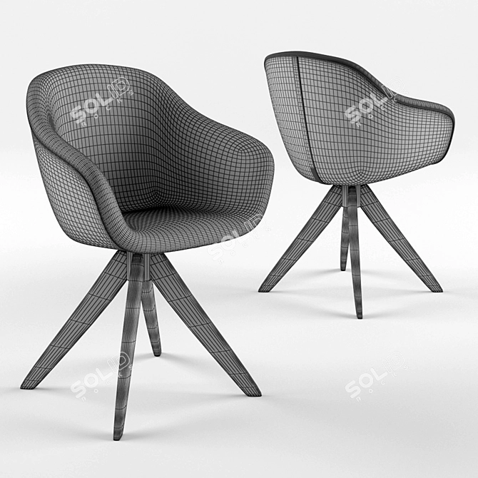 MOOOI Canal Chair: Mediterranean-inspired Elegance 3D model image 3