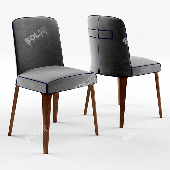 Personalized Dining Chair 3D model image 1