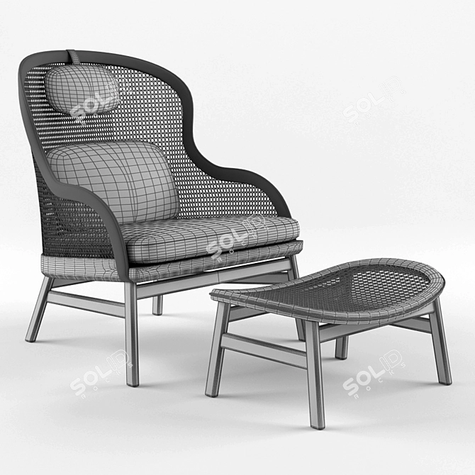 Dandy Lounge: Chic Comfort by Pierre Sindre 3D model image 3