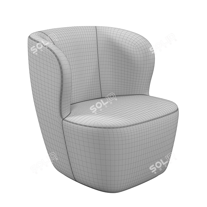 Gubi Stay Lounge: Elegant Comfort in Two Sizes 3D model image 2