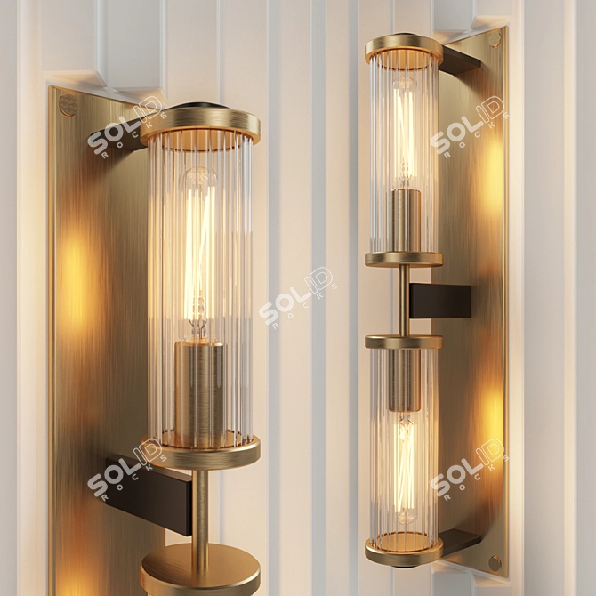 Elegant Alouette Linear Sconce - Jonathan Browning 3D model image 1