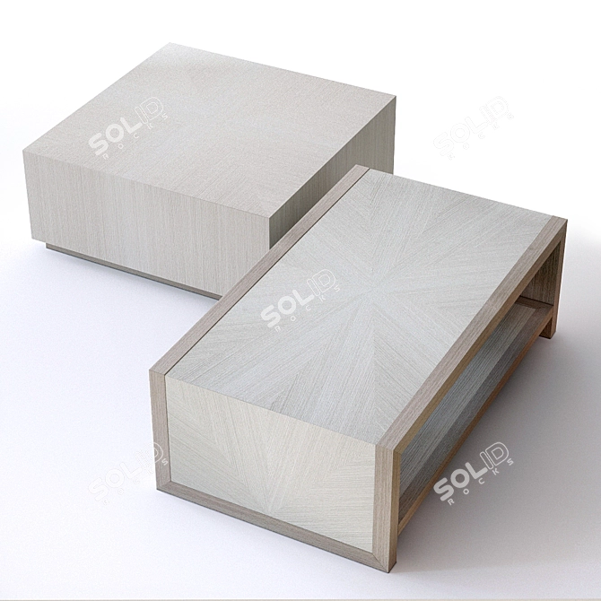 Bernhardt Axiom Square Cocktail Table 3D model image 2