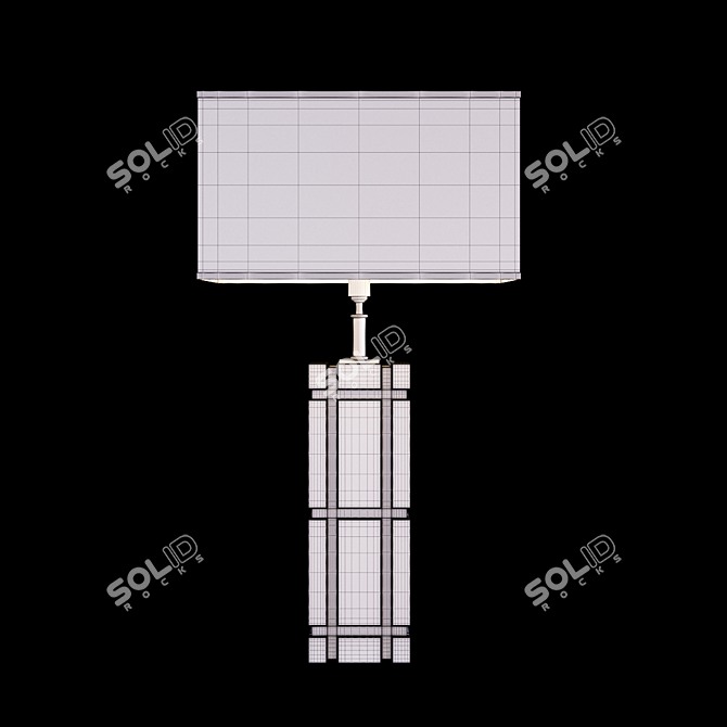 Elegant Crystal Column Table Lamp 3D model image 2