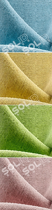 Cozy Knitted Fabric in 4 Colors 3D model image 2