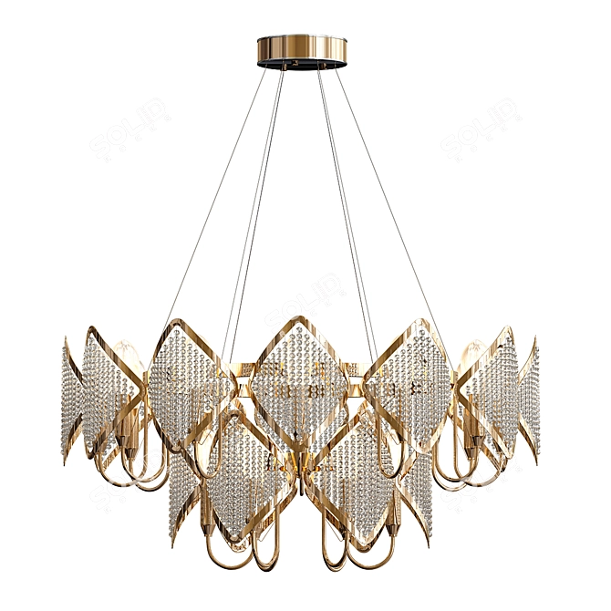 Elegant Illumination: FUMAT Crystal Chandelier 3D model image 1