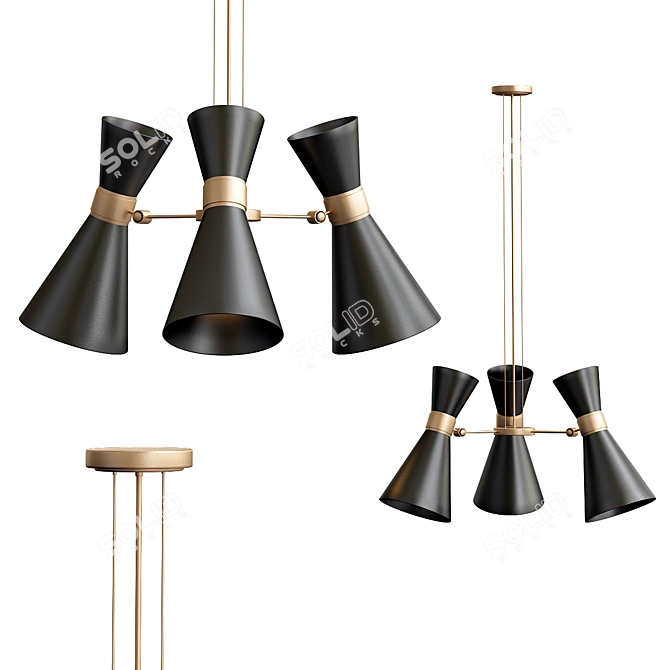 Elegant Cairo Chandelier: Illuminate with Style 3D model image 1