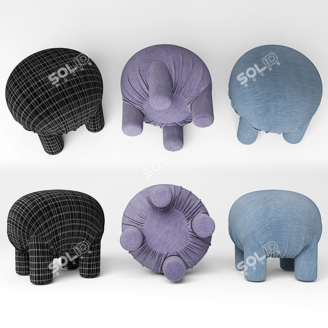 Cozy Foot Rest: Comfort at Your Feet 3D model image 1