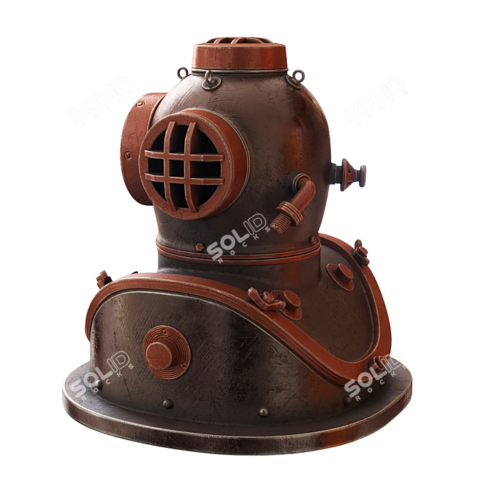 Dive Into Style with Diving Helmet 3D model image 2