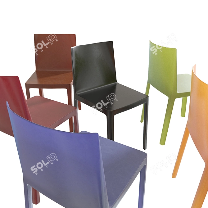 Sleek Textured Chair 3D model image 3