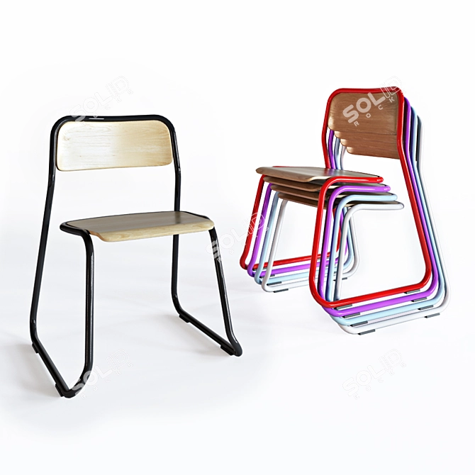 Naughtone Bounce Chair 3D model image 1