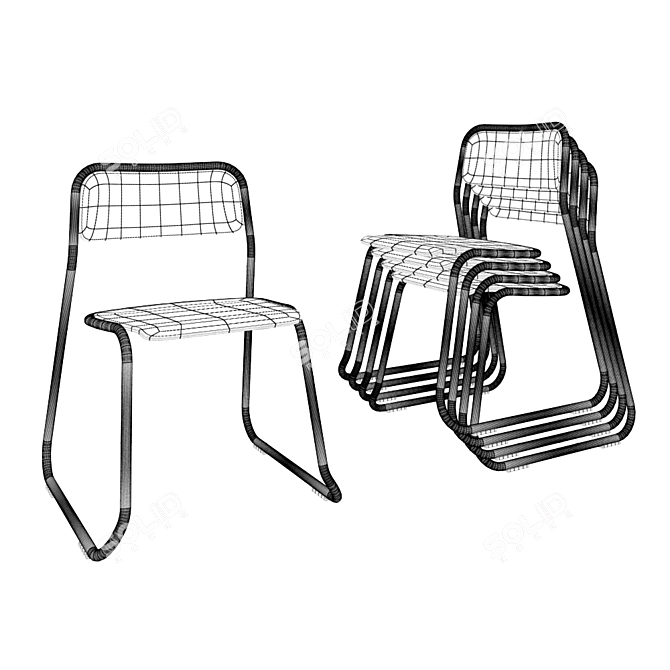 Naughtone Bounce Chair 3D model image 3