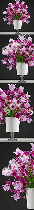 Scandinavian Iris Bouquet 3D model image 2