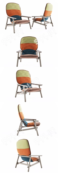 Modern Lilo Moroso Armchair: Comfort in Style 3D model image 2